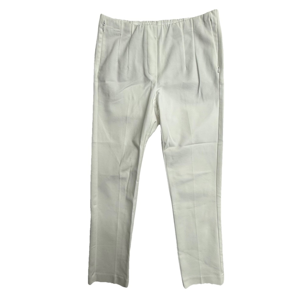 J Jill White Stretch Pants Womens 6 Slim Career Work Ankle Slacks‎